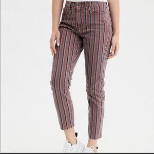 AE Striped Mom Jean